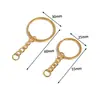 Chaveiro de Metal com Extensão de Corrente de Quatro Seções Acessórios de Joalheria DIY Anel de Chaveiro Pingente para Bolsa de Boneca