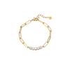 Pulsera Versátil de Acero de Titanio con Diamante de Clip de Papel Joyería Personalizada Simple Creativa de Moda Europea y Americana Pulsera de Clip de Papel