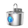 Dispensador de Agua para Mascotas Acero Inoxidable Comedero de Agua para Gatos y Perros Circulación Automática Dispensador de Agua para Gatos Purificación y Separación Sin Fugas