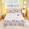 Sábana de Cama 100% Algodón Pequeña Fresca Sábana Individual Funda de Almohada de Algodón Puro Algodón Lavado Sábana de Una Pieza Dormitorio de Estudiantes Juego de Tres Piezas