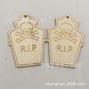 Botones de madera de Halloween decorativos para el festival de los fantasmas, virutas de madera, 10 por paquete