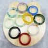 Anillo de Jade Moderno, Anillo de Flor de Jadeíta, Anillo Completamente Verde Morado Tipo Hielo, Anillo Colorido DIY, Anillo de Jadeíta de Cuarcita