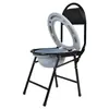 Silla de WC Plegable con Respaldo y Reposabrazos para Ancianos, Inodoro Móvil, Silla para Ducha de Baño, Doble Propósito, Dropshipping