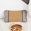 Almohada Refrescante de Verano Cuidado de la Salud para Adultos Columna Cervical Estudiante Núcleo de Té de Bambú Individual Esterilla de Mahjong de Verano Funda de Almohada