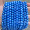 Pedras Naturais Calcedônia Azul Marinho Soltas Calcedônia Azul Claro Cor Sólida Contas Redondas Acessórios para Pulseira Colar DIY Atacado