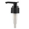 Cabezal de bomba de champú con rosca de 24 dientes, cabezal de bomba de loción cosmética Duckbill PP combinado con cabezal de bomba de lavado y protección de 28 dientes, color negro
