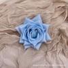 Tecido de Seda Canto Flor Rosa Cabeça Flor Artificial Média Decoração de Interior Salão de Casamento Flor Decorativa Flor Artificial Adereços para Fotografia