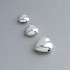 Pulsera de cuentas de corazón brillantes de plata esterlina s925, collar, cuentas sueltas en forma de corazón, accesorios de corazón de melocotón.