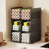 Organizador de Almacenamiento para Bolsas de Plástico, Caja de Almacenamiento para Papel Film de Plástico, Estante de Almacenamiento Estilo Cajón para Cocina, Estante de Gabinete Compartimentado