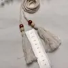 En Stock Vestido de Moda con Borlas Cadena de Cinturón Decorativa Cinturón de Cuero Atadura de Cintura Hecha a Mano Estilo Étnico con Borlas de Cuerda