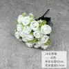 Flores artificiales personalizadas para bodas, flores artificiales de rosa de 18 cabezas para decoración del hogar, ramo de novia de seda