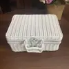 Bolso de Mimbre Sintético Cesta Tejida Caja de Almacenamiento para Picnic Fuente de Almacenamiento Fabricante Mimbre Hecho a Mano Almacenamiento Minimalista Moderno