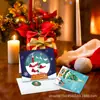 Hk008-T Pegatinas Redondas Decorativas Navideñas Sellos Adhesivos para Sobres de Tarjetas de Felicitación Pegatinas de Sello Redondas