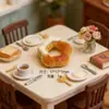 Pan de Donut Simulado Dibujo Animado Tienda de Panadería Juguete de Comida Escena Miniatura Accesorio Modelo Llavero DIY Pasador