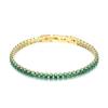 Marca de moda moda europeia e americana pulseira super flash aço inoxidável incrustado com zircônia pulseira diamante retangular simples elegante