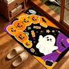 Felpudo de Calabaza Fantasma Lindo de Halloween Felpudo de Entrada Caucho Natural Antideslizante Absorción de Agua Decoración Festiva Felpudo