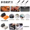 Cepillo Limpiador para Barbacoa Transfronterizo Set de Espátulas de Acero Inoxidable para Barbacoa y Teppanyaki Espátula para Cocinar con Mango Cepillo Esponja