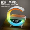 Superventas Transfronterizo G3401Mini Altavoz Bluetooth Inalámbrico para Teléfono Móvil Luz Ambiental Despertador Digital de Mesita de Noche G63