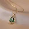 Collar para Mujer, Celebridad de Internet Tulipán Circonita Nuevo Lujo Diseño de Nicho Joyería Ins Cadena para Clavícula Diseño de Cadena para Clavícula