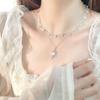 Collar con Colgante de Estrella y Borla de Doble Capa para Mujer, Diseño de Nicho de Lujo Ligero, Sensación Exquisita y de Alta Gama, Cadena para Clavícula, Cadena para Suéter