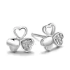 Pendientes de Trébol Más Vendidos Estilo Coreano Moda Flor de Tres Hojas Forma de Corazón Pendientes Pendientes al por Mayor