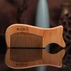 Peine melocotón mediano con logo gratis peine de madera antiestático peine de bolsa peine de madera maciza peine de madera con apertura para foto regalo peine de madera