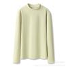 Camiseta Base Raglán De Rong Patchwork Color-Block para Mujer, Cuello Alto, Cuello Redondo, Sudadera de Manga Larga, Versátil, Ajustada, Top Cálido