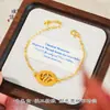 Tienda de oro Puzuo con colgante, pulsera, pendientes de la serie de serpiente de oro y oro, cadena para la clavícula de personalidad del zodiaco serpiente de este año para mujer