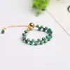Anillo de Ágata Turmalina de Cristal Natural Alambre Chapado en Oro de 14K Envuelto en Alambre Cristal Multicolor Lujo Ligero Joyería de Moda Venta al por Mayor del Fabricante