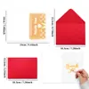 Cartão de Agradecimento Transfronteiriço com Envelope Criativo Nova Flor Mensagem de Thankyou em Inglês Cartão de Cumprimentos Dobrável