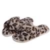 Pantuflas mullidas con estampado de leopardo para mujer, pantuflas de interior para otoño e invierno, pantuflas de felpa de suela plana, antideslizantes y con punta abierta, fabricantes