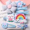 Veado branco com grampo de cabelo de pelúcia Internet Red Bangs Side Clip Headwear Outono e inverno Grampo de cabelo infantil Menina Cute Clip