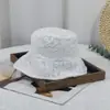 Sombrero de Pescador de Encaje Estilo Chanel para Mujer, Versión Coreana de Verano, Sombrero Delgado para el Sol, Sombrero Bucket Dulce y Fresco Japonés