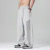 Pantalones de Malla Americanos para Hombre Verano Seda de Hielo Delgados Talla Grande Pantalones Deportivos 2026 Nuevos Pantalones Casuales de Pierna Ancha para Hombre