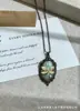 Elegante Collar con Colgante - Ovalado Bruja Cuervo Joyería Elegante para Mujer Regalo Adecuado para el Uso Diario
