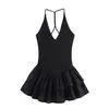Comércio Exterior Transfronteiriço Estilo Europeu e Americano Roupas Femininas Za Aliexpress Venda Quente Verão Novo Estilo Versátil Vestido com Alças Costas Nu