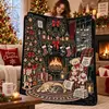 Manta de Franela Polar con Tema Navideño Impresión Digital Suministro Exclusivo Transfronterizo Dropshipping Cubierta de Sofá Manta Siesta de Oficina