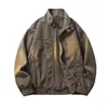 Chaqueta de hombre 2026 primavera/otoño nuevo estilo, chaqueta de PU con cuello de solapa, chaqueta de cuero versátil de estilo Hong Kong holgada para hombre, popular en Douyin