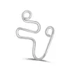 Pinza Nasal en Forma de U Europea y Americana Anillo Nasal Incrustado con Circonita Clip-On sin Perforación Anillo Falso para la Nariz Clavo de Nariz Joyería para Perforación Nasal sin Perforación