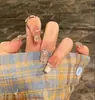Borboleta de Cristal de Gelo Olho de Gato Nail Art Unhas Usáveis High-End Blush Suave Noiva Iluminador Desejo Puro Estilo Estudante Ins
