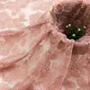 Selección del Diseñador de Tela de Encaje con Bordado Floral Tridimensional y Lentejuelas, Tela de Malla con Bordado Plano para Vestidos y Vestidos de Novia