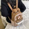 Mochila xadrez de desenho animado da moda, mini mochila fofa para meninas, estilo preppy, bolsa escolar de grande capacidade para estudantes