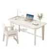 Escritorio de Madera Maciza para Apartamentos Pequeños, Escritorio para Computadora de Escritorio para Uso en Casa, Escritorio de Oficina Sencillo para Estudiantes de Primaria y Secundaria, Escritorio de Escritura para Dormitorio, Diseño Minimalista