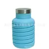 Copo dobrável multi-color para esportes, escalada, ciclismo, fitness, escritório, crianças, anti-queda, aço inoxidável, silicone