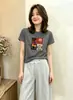 Camiseta de Algodón Acanalado Guangzhou Thirteen Sources 220g para Mujer, Directo de Fábrica, Top de Manga Corta Ajustado, Oferta Especial Segunda Remesa de Verano