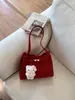 Bolsa Saco para Ir ao Trabalho para Mulheres, Casual 2026 Nova Moda Tendência Padrão Lichia Estilo Coreano Bolsa de Ombro Único Transversal
