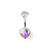 Anel de Umbigo Bola Redonda Zircônia Transfronteiriço Unha de Umbigo Botão de Umbigo Acessórios Aço Inoxidável Body Piercing Joias Fabricante Estoque Pronto