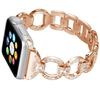 Adequado para Apple Smart Watch Iwatch7654321 Pulseira de Relógio Anel em Forma de 8 de Fileira Única Pulseira de Relógio de Metal com Diamante