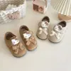 Zapatos Birkenstock Forrados de Felpa Estilo Coreano para Niñas 2026 Invierno Nuevo KT Cat Girl Zapatos de Algodón Cálidos para Bebé Niña Mocasines de Suela Suave