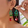 Moda Europeia e Americana Transfronteiriça Novos Brincos de Natal Pequenos Frescos Criativos Árvore de Natal Sino Estrela Brincos para Mulheres